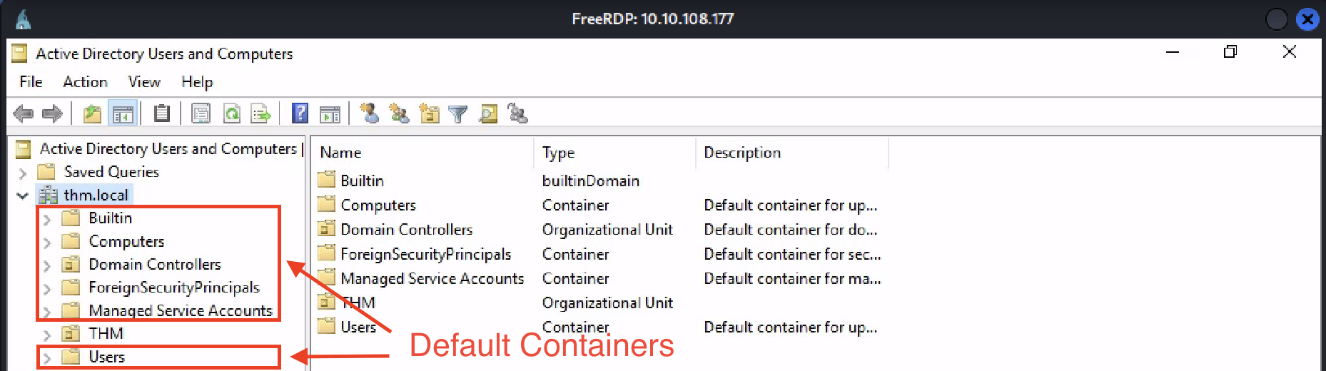 Default Containers